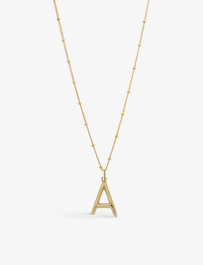 Edge OF Ember Womens Gold Womens Gold A Initial 18ct Yellow Gold-plated Vermeil Recycled Sterling... | Selfridges