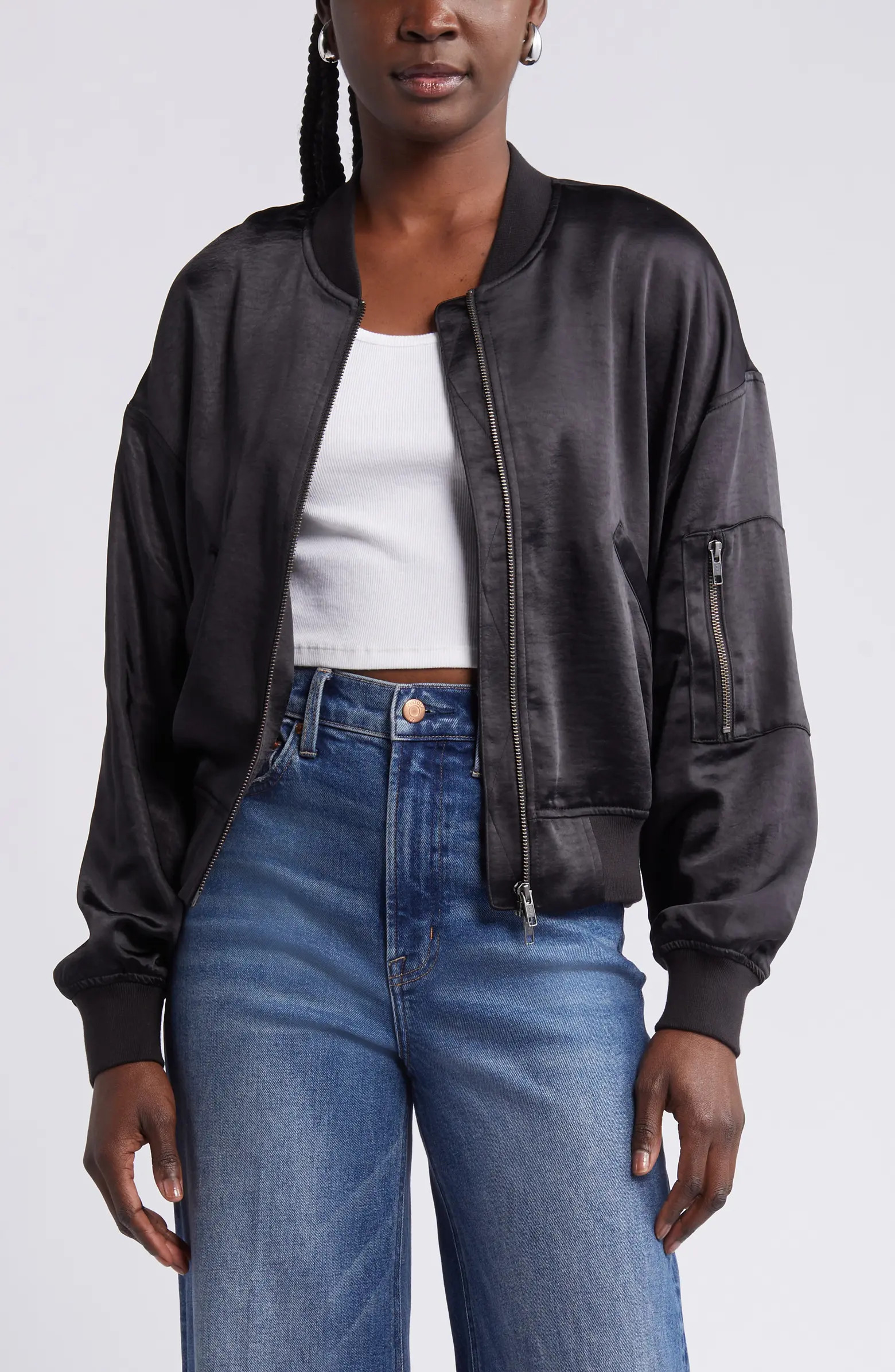 Satin Bomber Jacket | Nordstrom