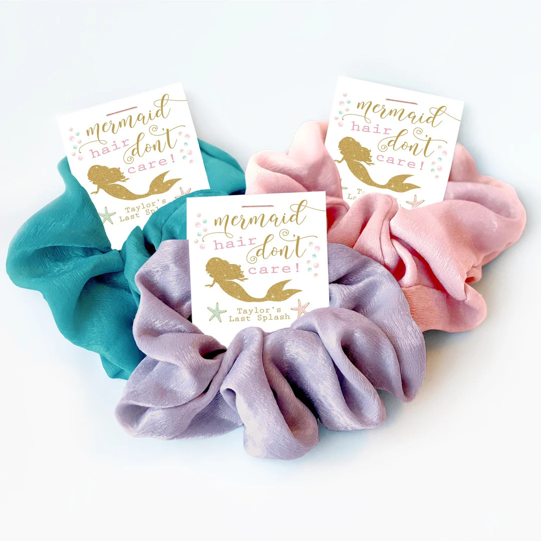 Mermaid Bachelorette Party Favors, Last Splash Hair Scrunchies, Mermaid Hair Don't Care, Trading ... | Etsy (US)