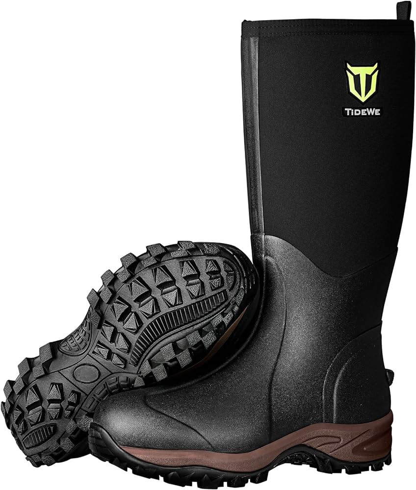 TIDEWE Rubber Neoprene Boots Men And Women, Waterproof Sturdy 6mm Neoprene Boot, Rain Boot Huntin... | Amazon (US)