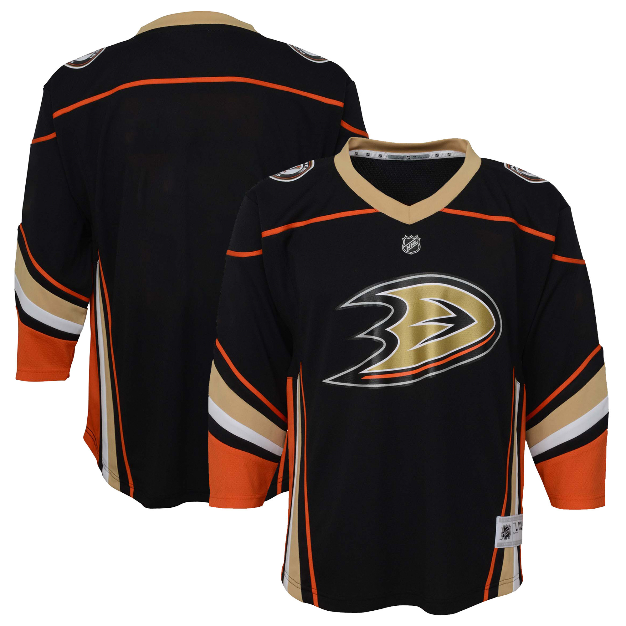Youth Black Anaheim Ducks Home Replica Jersey | Fanatics