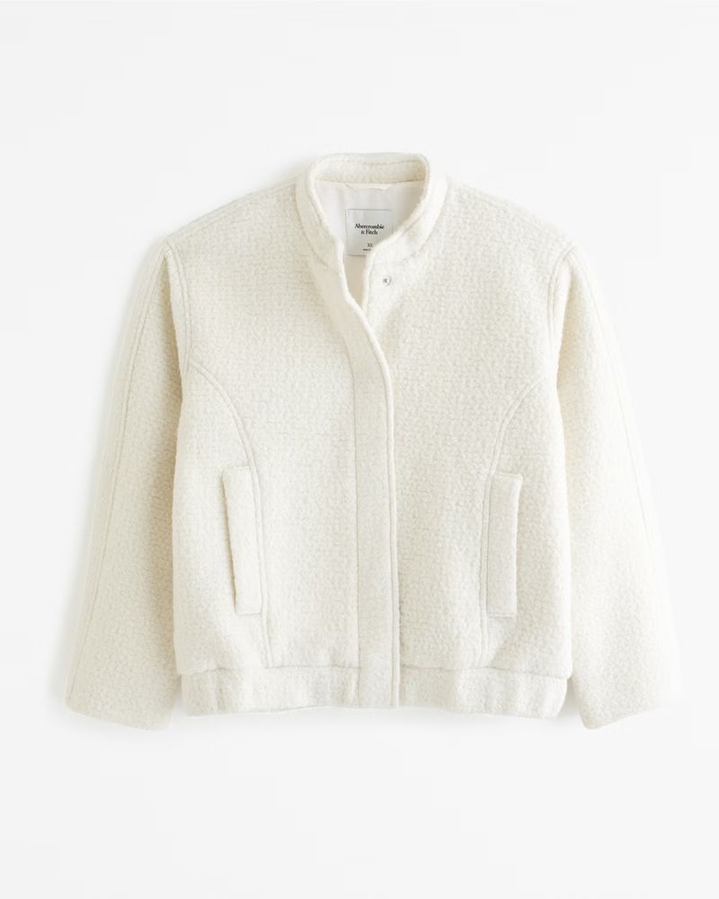 Wool-Blend Bomber Jacket | Abercrombie & Fitch (UK)