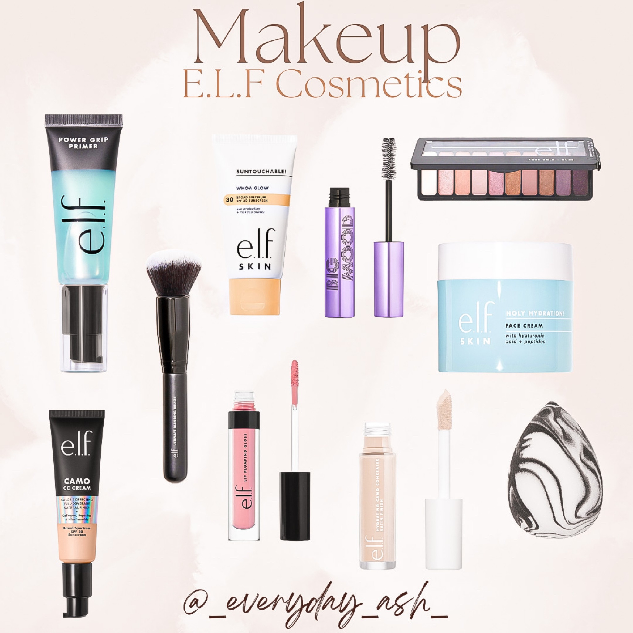 My beauty favorites 💋 

e.l.f cosmetics has been one of my favorite brands for many years now. I have bought many of these products again and again 

The power grip primer is amazing! It holds everything so well 

The CC cream is the perfect dupe! I think I’m on my 8+ tube. 

Their makeup brushes are very good. So easy to use and perfect for those who are beginners or don’t wear makeup too often. 

Their lipsticks/ glosses wear well and come in very beautiful shades! 

I also have the eyeshadow pallet. I think it wears well and I love the shades. 

When the mascara says BIG MOOD- it doesn’t lie. You will feel so sassy with how it looks ! I’ve repurchased this as well 


Beauty finds, makeup finds, cosmetics, Walmart makeup products, affordable makeup looks, ltk beauty, primer, putty primer, setting spray, cc cream, lipstick, lipgloss, makeup brushes, glow sunscreen, mascara, concealer, makeup sponge, hydration, eyeshadow#LTKFind

#LTKSpringSale #LTKbeauty #LTKstyletip