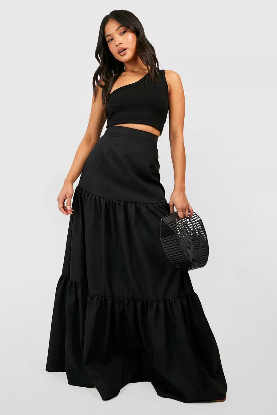 Woven Tiered Maxi Boho Skirt | boohoo (US & Canada)