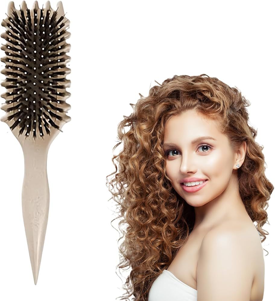 Curly Hair Brush - Best Brush For Curly Hair Styling, Curl Defining Brush for Wet and Dry Hair - ... | Amazon (US)