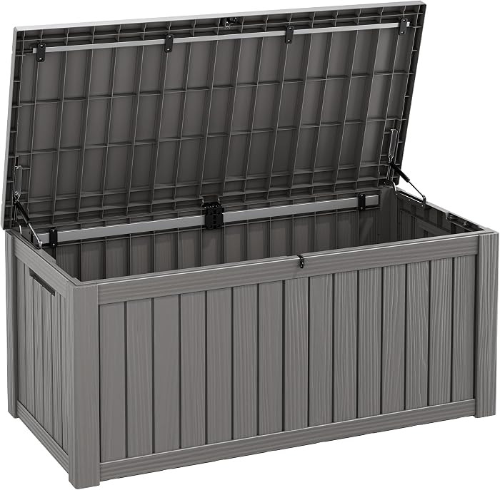 150 Gallon Outdoor Deck Box Waterproof, Large Storage Box for Patio, Resin Storage Bench Lockable... | Amazon (US)