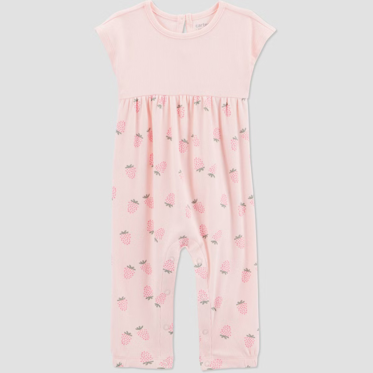 Carter's Just One You®️ Baby Girls' Raspberry Fruit Ribbed Romper- Pink | Target