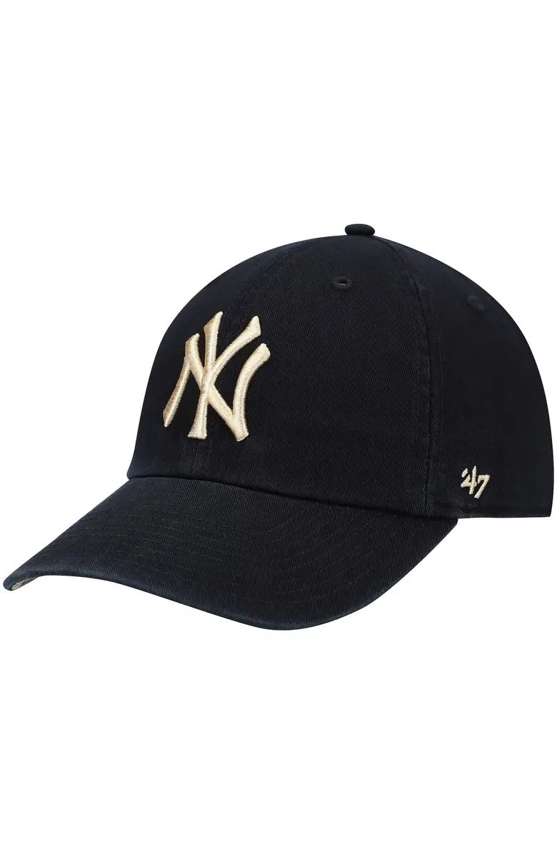 '47 Women's '47 Black New York Yankees Bagheera Cheetah Undervisor Clean Up Adjustable Hat | Nord... | Nordstrom