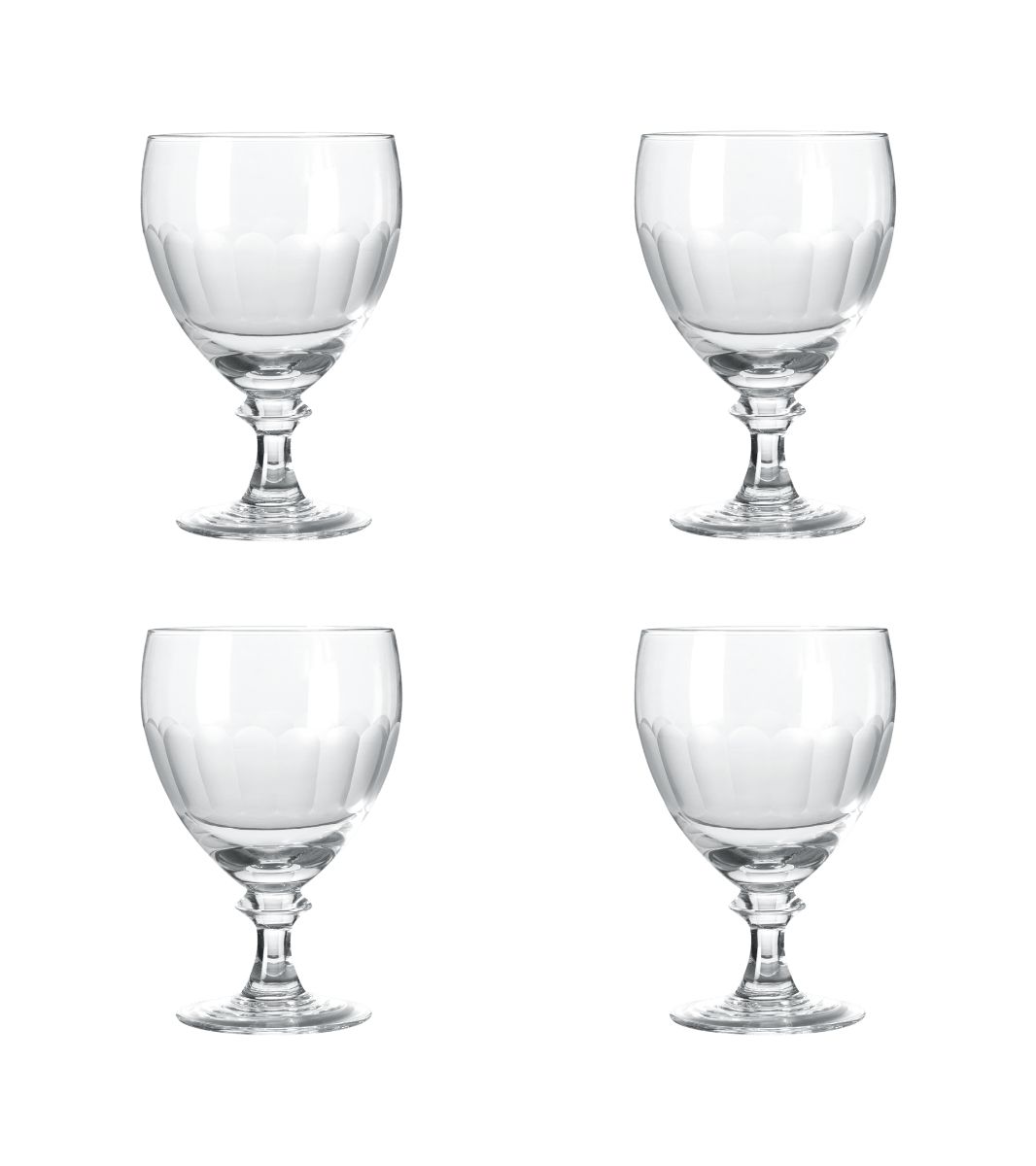 Set of Four Small Ranelagh Wine Goblets - Clear | OKA US