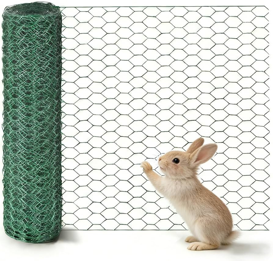 Chicken Wire for Floral Arrangements 15.7 x 157 in, Green PVC Coated Hexagonal Netting, Rust-Proo... | Amazon (US)