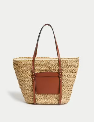 Straw Tote Bag | M&S Collection | M&S | Marks & Spencer IE