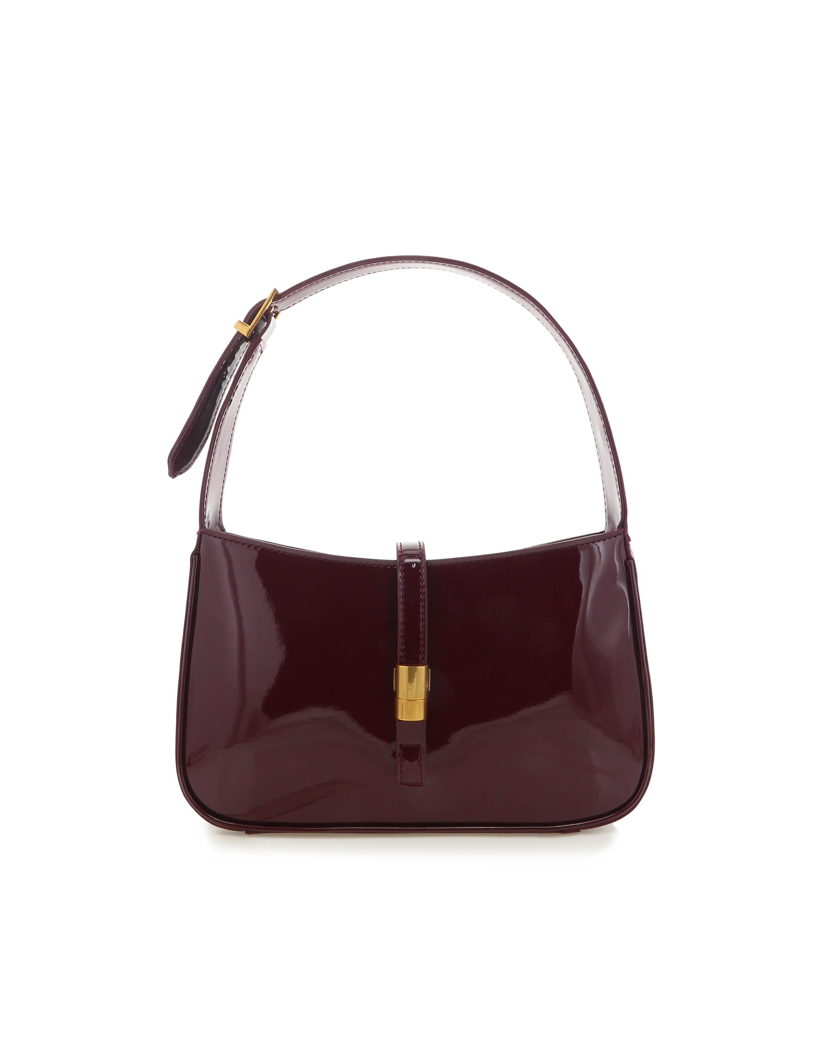 CLARA SHOULDER BAG - WINE PATENT-Handbags-BILLINI USA | Billini US