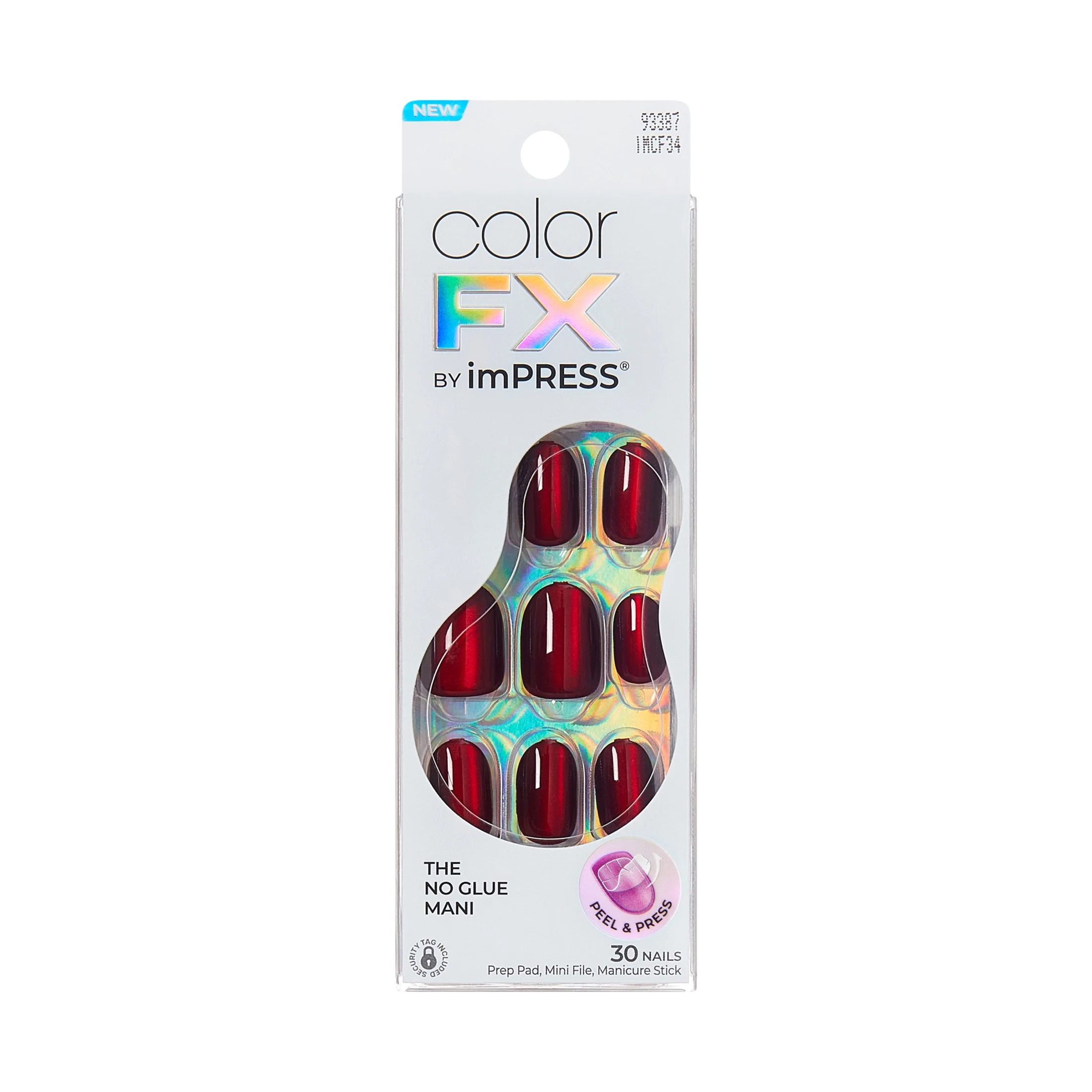KISS imPRESS Color FX  Short Oval Press-on Nails, Red, 30 Pieces | Walmart (US)