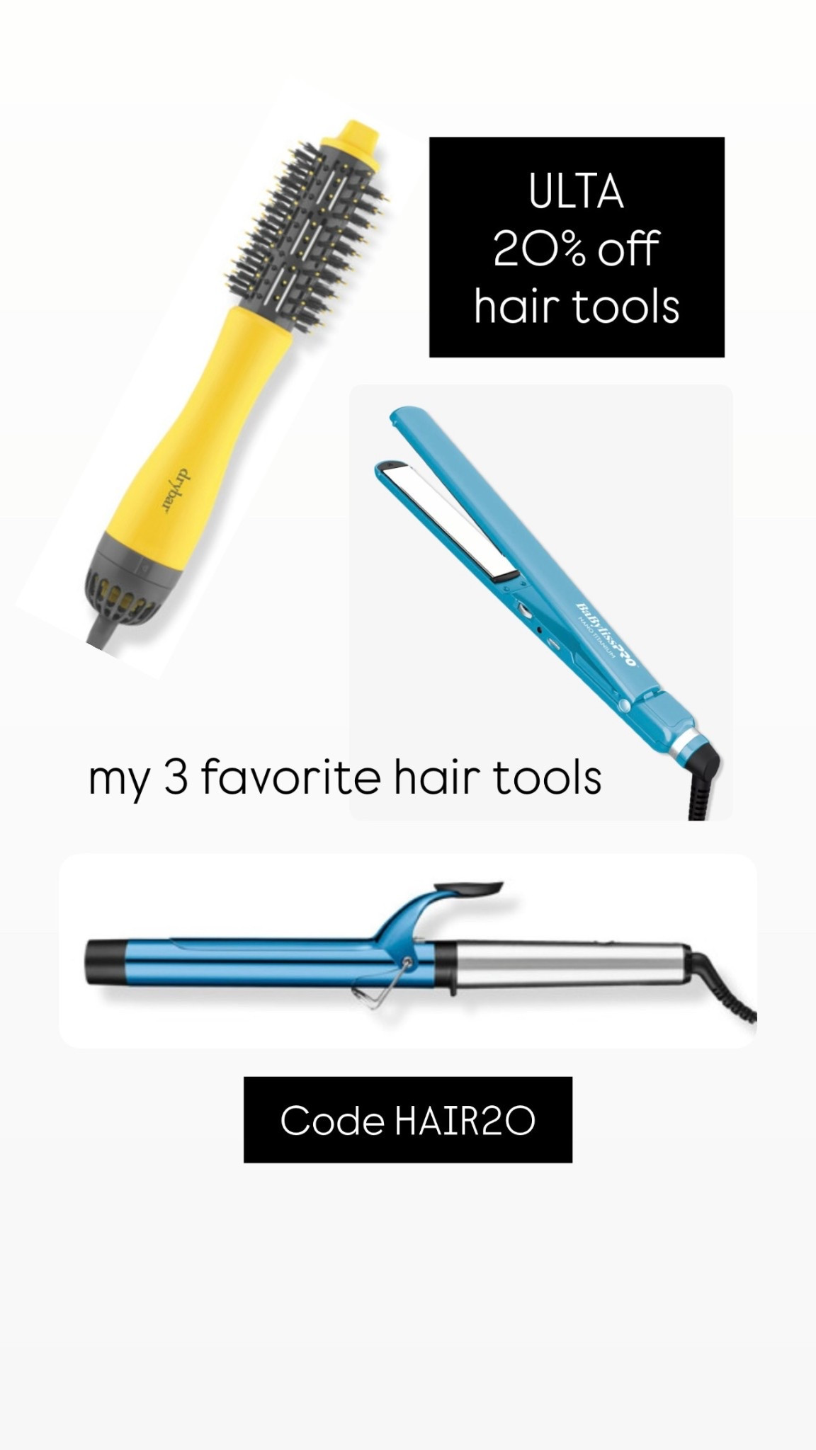 These go with me everywhere hair tools-now on sale at Ulta with HAIR20 code. #hairdryer #blowdryer #flatiron #curlingiron @ulta 

#LTKSaleAlert #LTKBeauty #LTKOver40