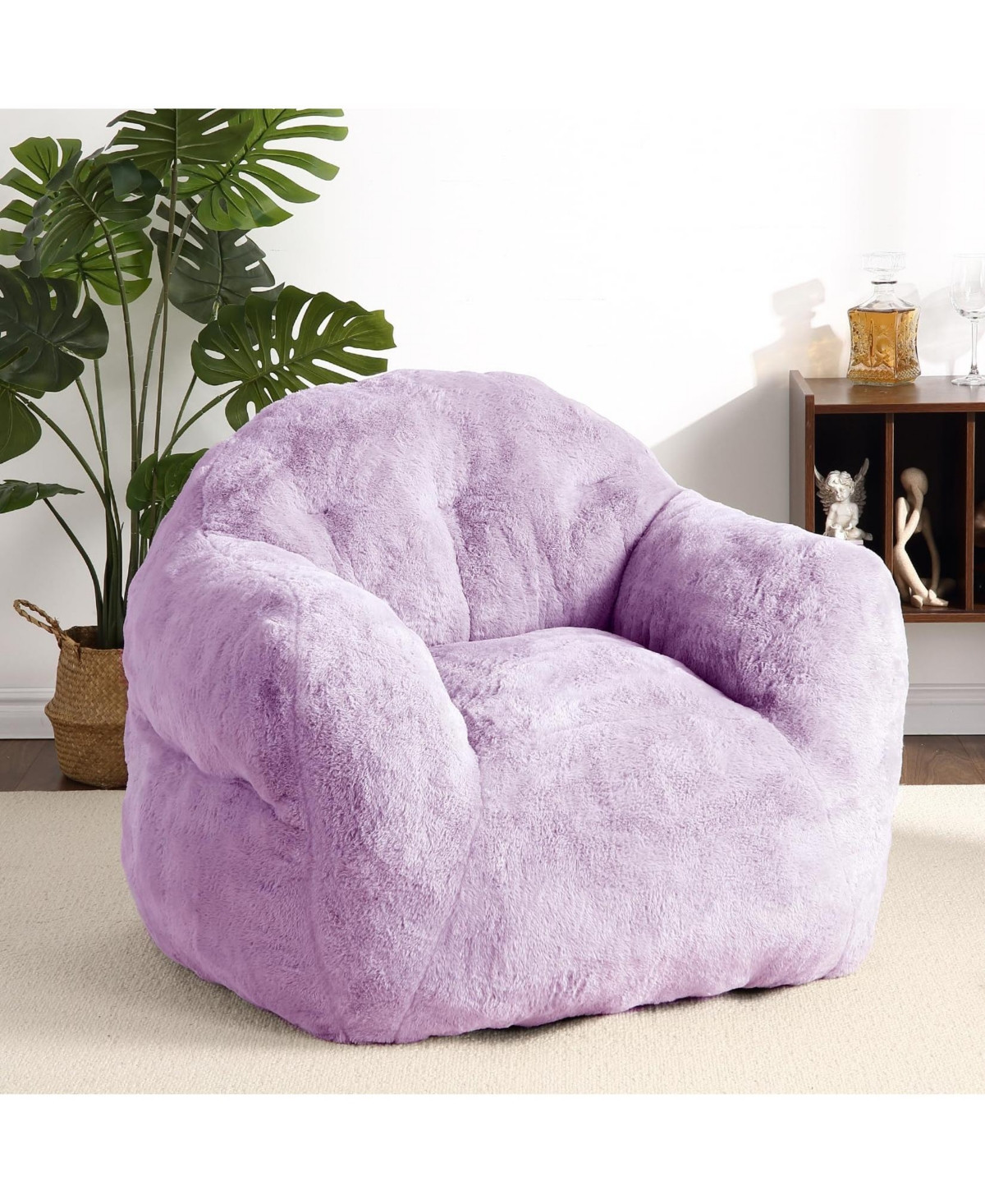 gaomon Bean Bag Chair, 39" Bean Bag Couch with Armrests - Purple | Macy's