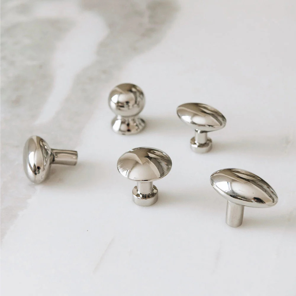 Roan Iris Polished Nickel Knob | Roan Iris