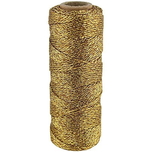 Just Artifacts ECO Bakers Twine 55yd 11Ply Solid Metallic Gold - Decorative Bakers Twine for DIY ... | Walmart (US)