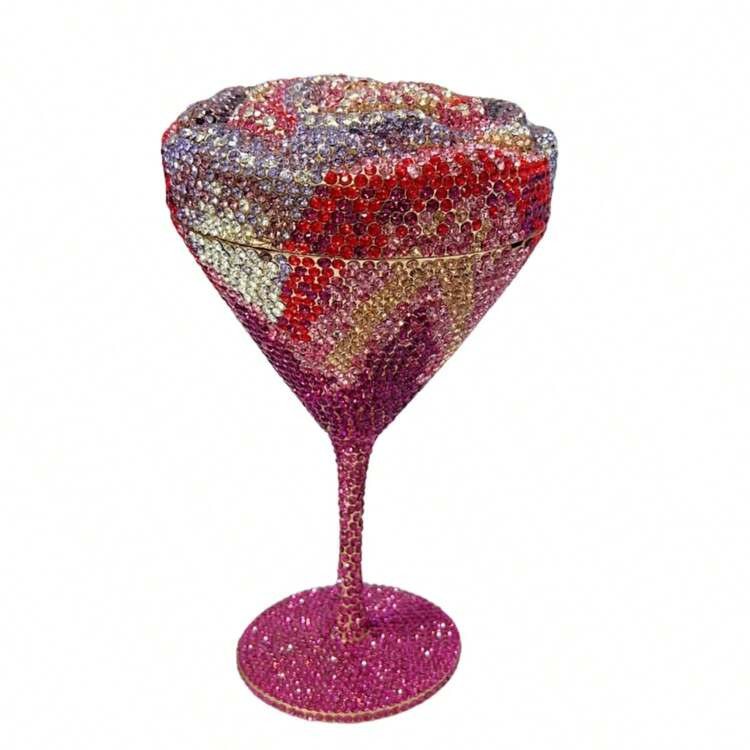 Women Novelty Flower Rhinestone Evening Bag Funny Crystal Clutch Purse Diamonds Handbag | SHEIN