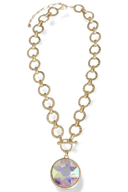 Becca Abalone Gold Statement Necklace | The Willow Tree