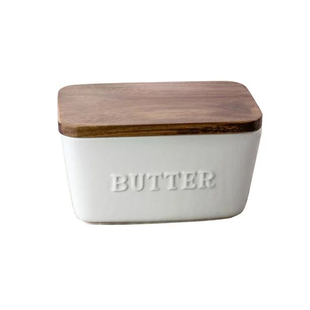 Better Homes & Gardens Porcelain Embossed Butter Dish | Walmart (US)