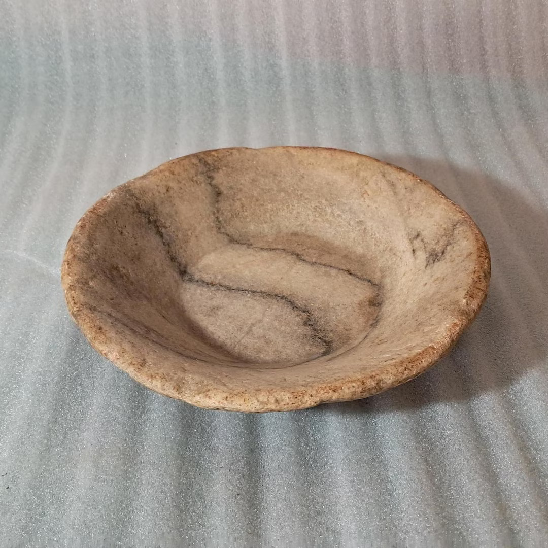 Timeless Vintage Marble Bowl – Hand-carved Stone Elegance for Rustic & Modern Home - Etsy | Etsy (US)