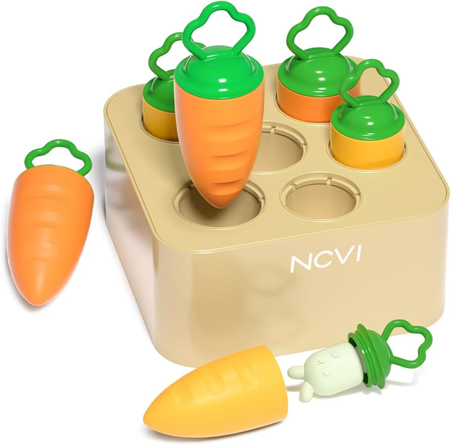 NCVI Baby Carrot Bunny Picking Toy for Harvest Games, Food-Grade Silicone Montessori Educational ... | Amazon (US)