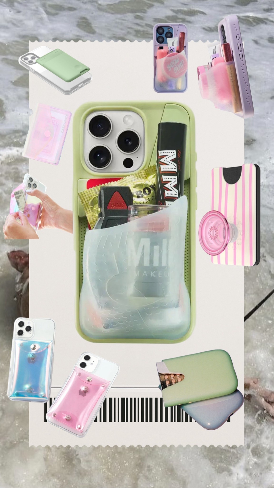 Back of phone birth control storage options ⋆˙⟡
