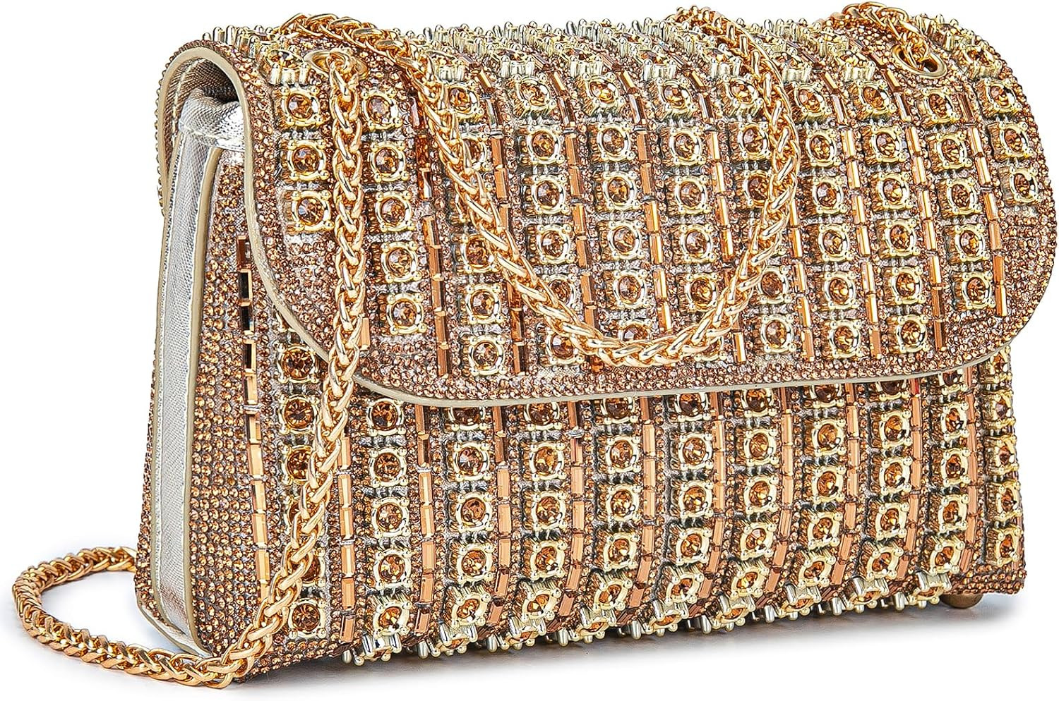 BBTT.ful Shoulder Bags Crossbody Bag Purses Handbags Crystals Rhinestone Evening Bag for Women Clutch Purse with Chain | Amazon (US)