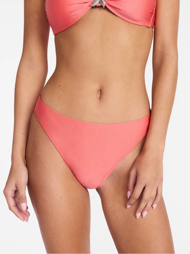 No Boundaries Cinched Mid Rise Bikini Bottoms, Women's XXS-XXL | Walmart (US)