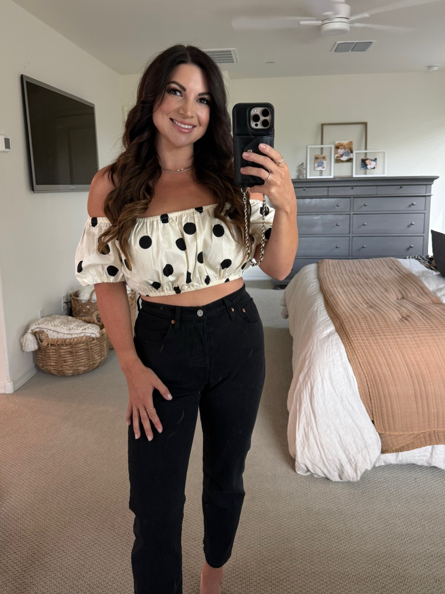 This polka dot top is giving major summer date night vibes 🤍🖤 Paired with my favorite basic Levi’s that I reach for again and again. Both are linked for you!

#LTKStyle #LTKFashion #LTKFinds #Levis #LeviJeans #SummerStyle #DateNightOutfit #CasualChic #EverydayStyle #OOTD #MomStyle #StyleInspo #FashionFinds #PolkaDots #WeekendStyle #WomenWhoStyle #ArizonaBlogger #LTKUnder100 #ClosetStaples #OutfitInspiration