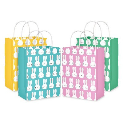 4 Ct. Easter Small Gift Bags 7.88", Bunny Heads | Target