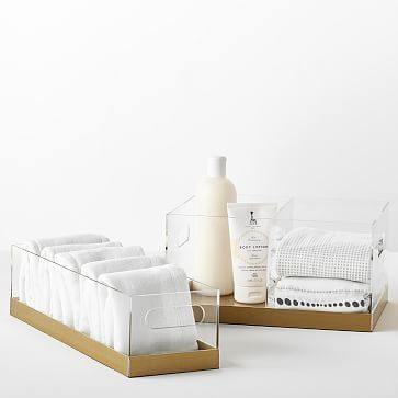 Acrylic & Brass Nursery Storage | West Elm (US)