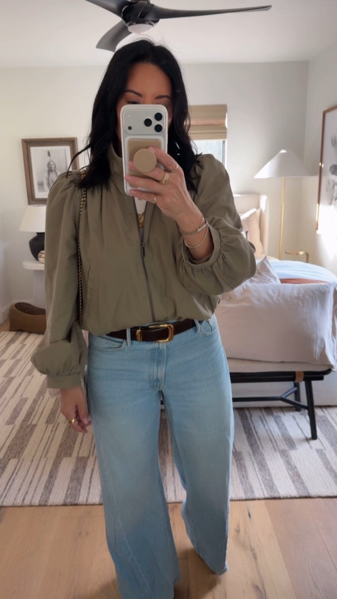 Jacket size medium, t-shirt size large, jeans size 30 (I’m an 8/10), boots fit tts (I’m a 9.5/10 and did a 10 and they are more narrow). 

#LTKValentine #LTKOver40 #LTKootd