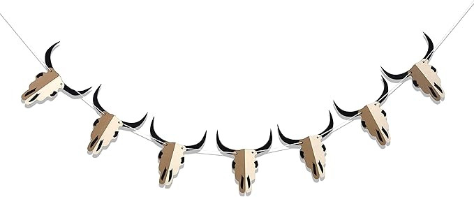 Rodeo Bull Skull Banner - First Rodeo Cowboy，western Birthday，last Rodeo， Wild West， How ... | Amazon (US)