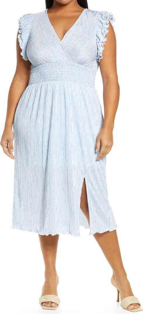 Chelsea28 Flutter Plissé Midi Dress | Nordstrom | Nordstrom