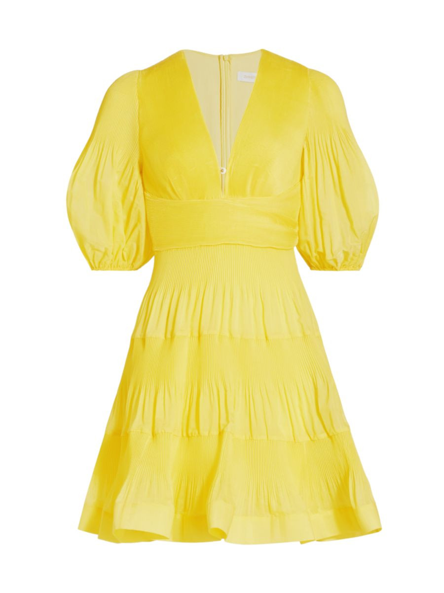 Pleated Tiered Minidress | Saks Fifth Avenue