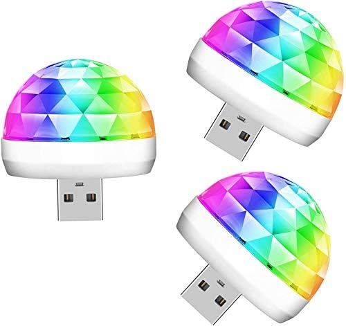 Lmaytech USB Mini Disco Ball Party Lights, Sound Activated DJ Stage Strobe Lights, Portable Led Car  | Amazon (US)