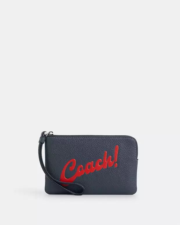 Corner Zip Wristlet With Coach Graphic | Coach Outlet