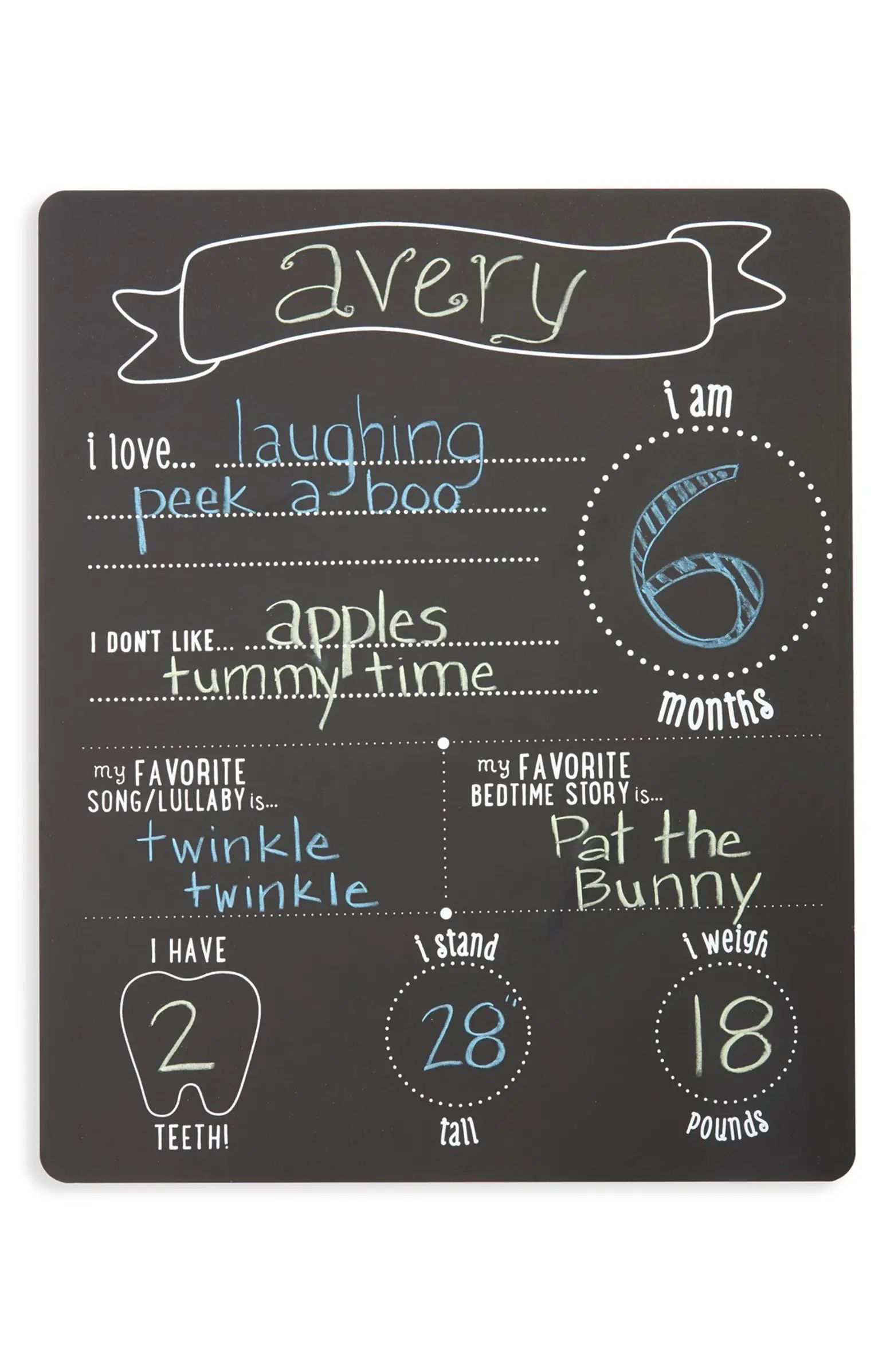 Pearhead 'All About Baby' Chalkboard | Nordstrom | Nordstrom