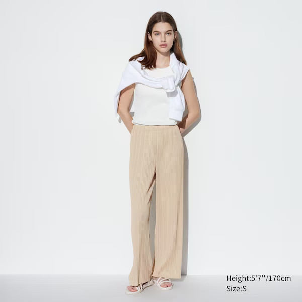 Pleated Straight Pants | UNIQLO (US)
