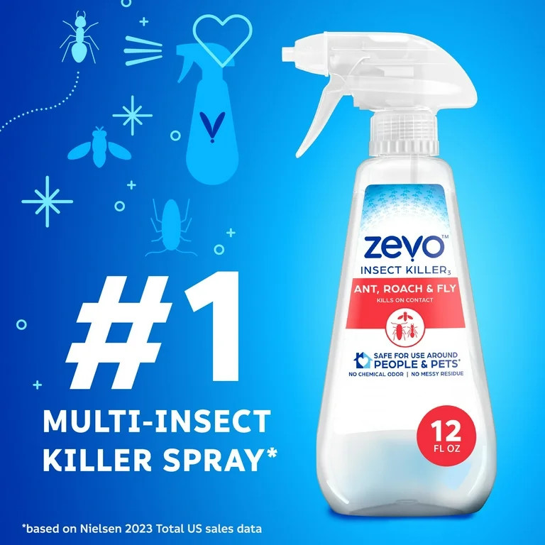 Zevo Multi-Insect Killer - Ant, Roach, Fly Spray 12oz | Walmart (US)