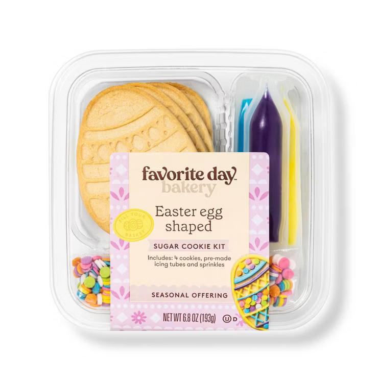 Easter Egg Shaped Sugar Cookie Kit - 6.8oz/4ct - Favorite Day™ | Target