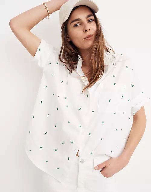 Embroidered Cactus Courier Shirt | Madewell