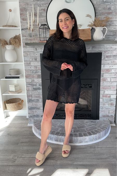 Sharing 6 resort wear outfits you’ll love! 🖤 I sized up in both this crochet dress and two piece suit. This crochet dress will go with so many suits this summer. 

I am wearing a L in the crochet dress and a M in the suit. Shoes are true to size  

#amazonfashion #vacationoutfit #momoutfit #summerstyles #pinterestinspired #pinterestfashion #momstyleinspo 

#LTKshoecrush #LTKfindsunder100 #LTKfindsunder50