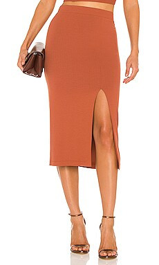 krisa X REVOLVE Bodycon Slit Skirt in Spice from Revolve.com | Revolve Clothing (Global)