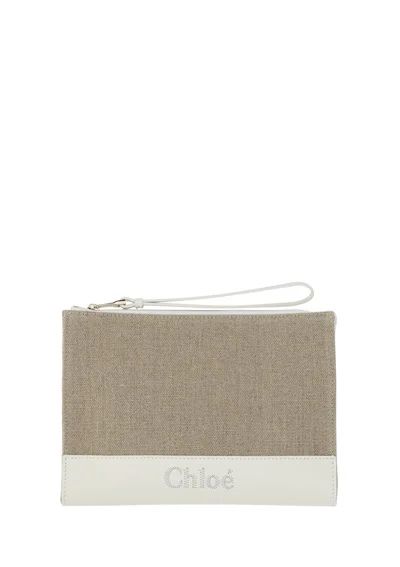 Chloé Two-Tone Zipped Clutch Bag | Cettire Global