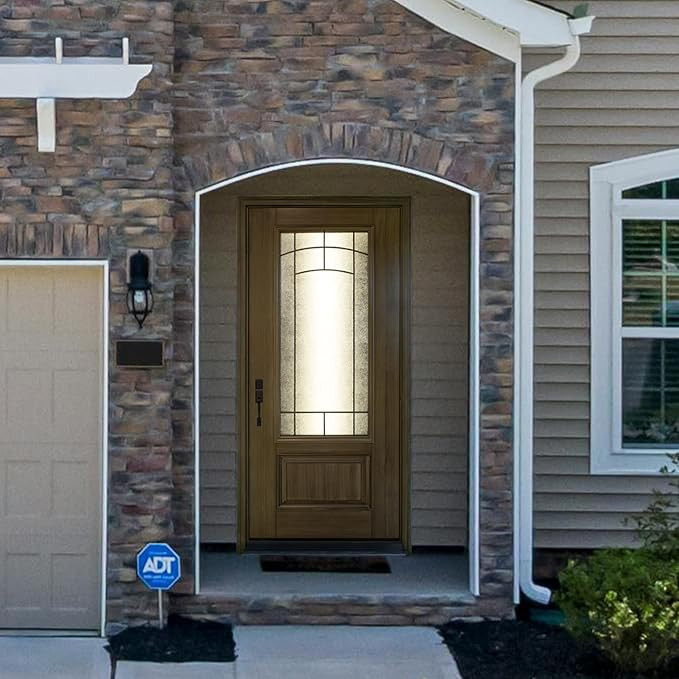 Solid Wood Entry Door with Hand-Carved Design | Premium Weatherproof Front Door for Home Security... | Amazon (US)