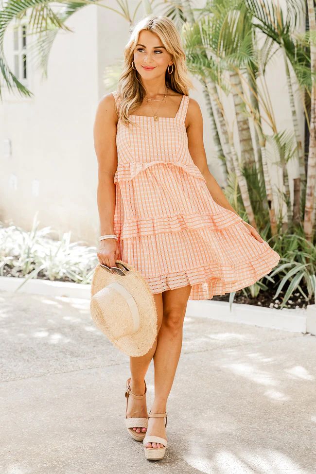 Who Knew Orange Tiered Mini Dress | Pink Lily