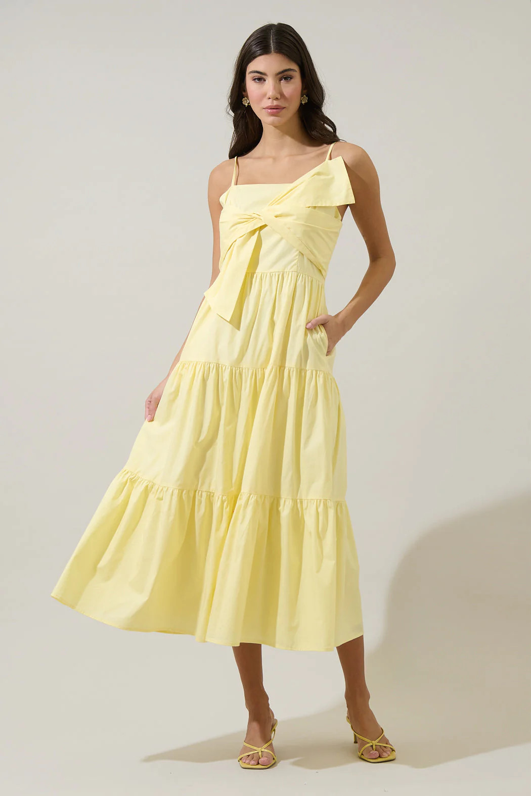 Love Letter Poplin Tie Chest Maxi Dress | Sugarlips