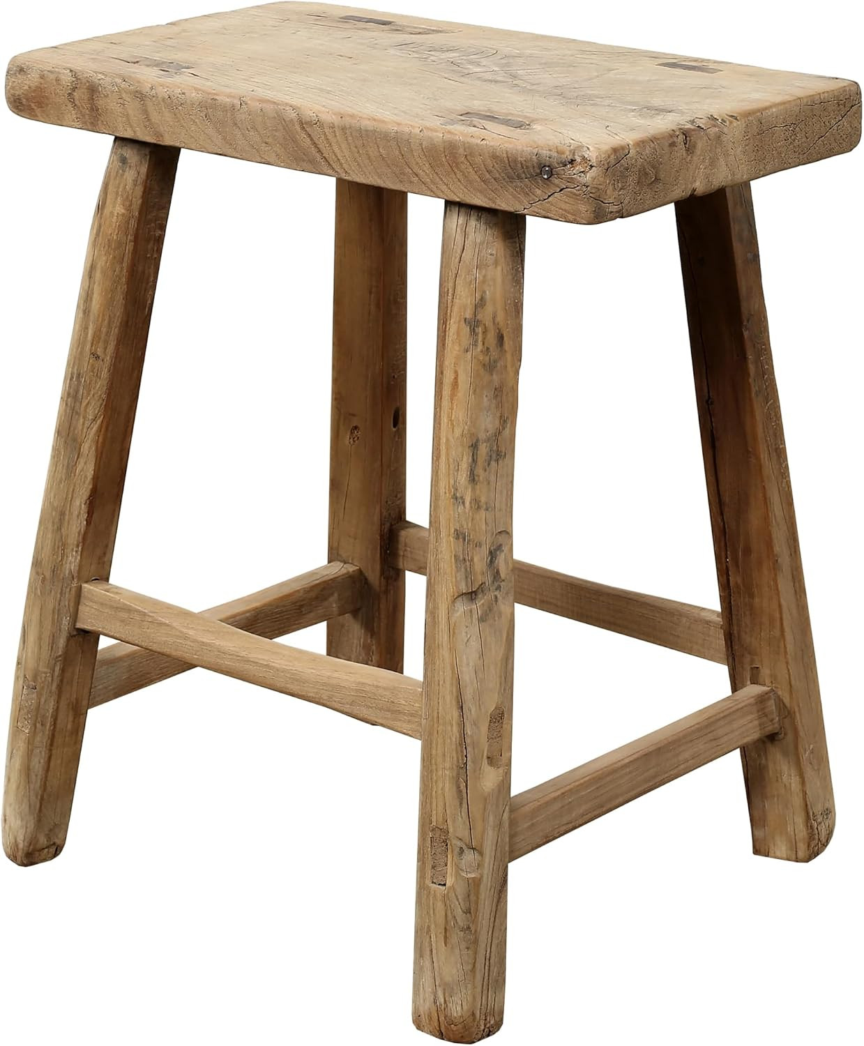 Artissance Approx.18-22 Inches Wide Vintage Stool with Rustic Thick Top | Amazon (US)
